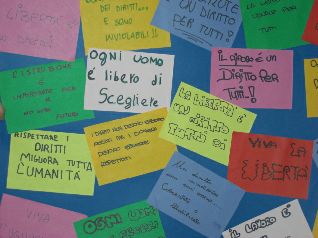 cartellone realizzato dagli alunni della secondaria